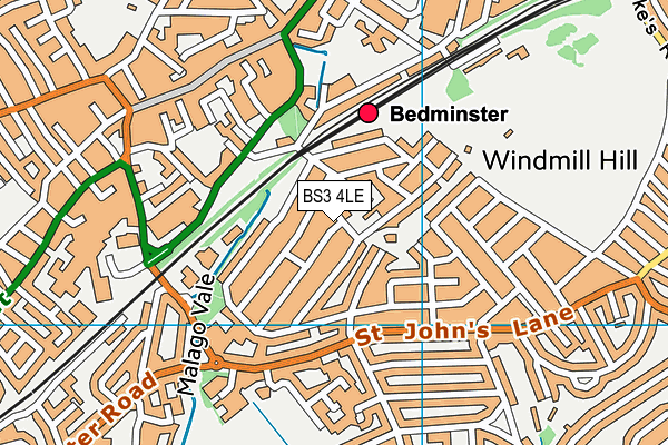 BS3 4LE map - OS VectorMap District (Ordnance Survey)