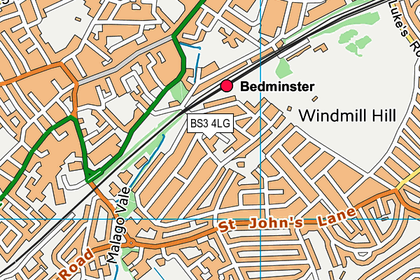 BS3 4LG map - OS VectorMap District (Ordnance Survey)