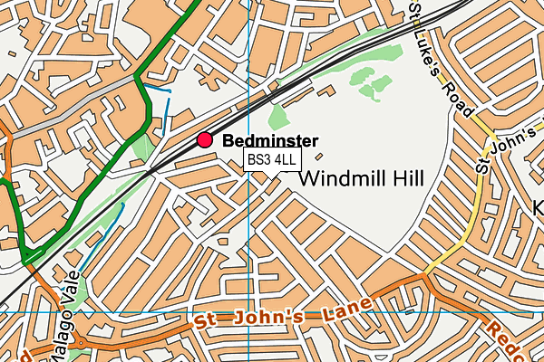 Victoria Park (Bristol) map (BS3 4LL) - OS VectorMap District (Ordnance Survey)
