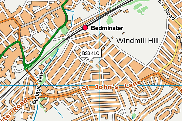 BS3 4LQ map - OS VectorMap District (Ordnance Survey)