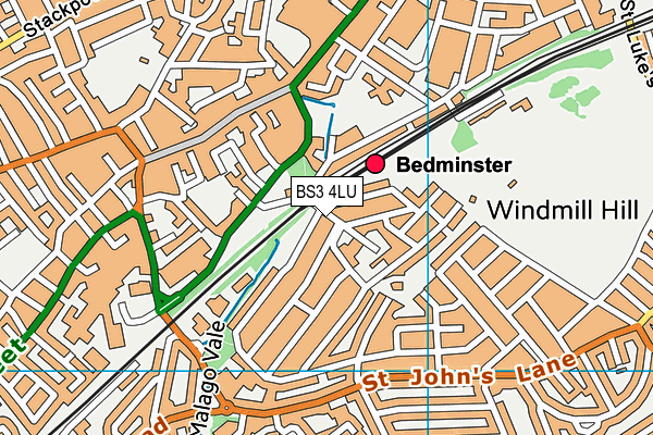 BS3 4LU map - OS VectorMap District (Ordnance Survey)