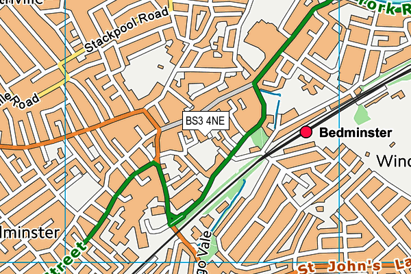BS3 4NE map - OS VectorMap District (Ordnance Survey)