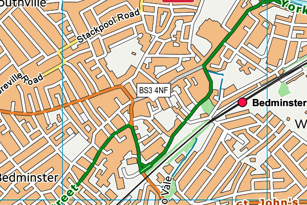 BS3 4NF map - OS VectorMap District (Ordnance Survey)