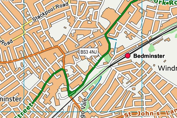 BS3 4NJ map - OS VectorMap District (Ordnance Survey)