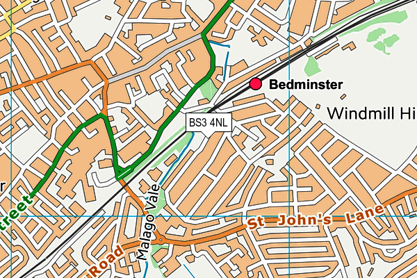 BS3 4NL map - OS VectorMap District (Ordnance Survey)