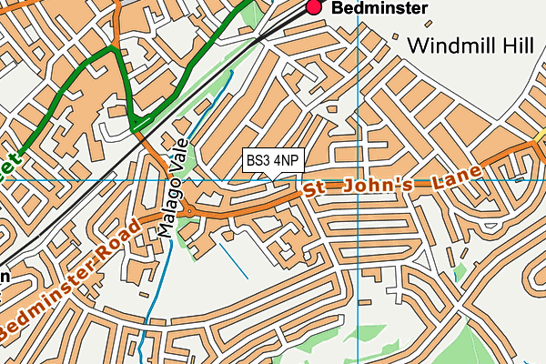 BS3 4NP map - OS VectorMap District (Ordnance Survey)