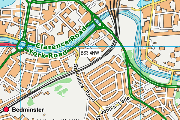 BS3 4NW map - OS VectorMap District (Ordnance Survey)