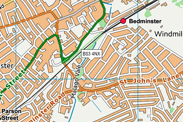 BS3 4NX map - OS VectorMap District (Ordnance Survey)