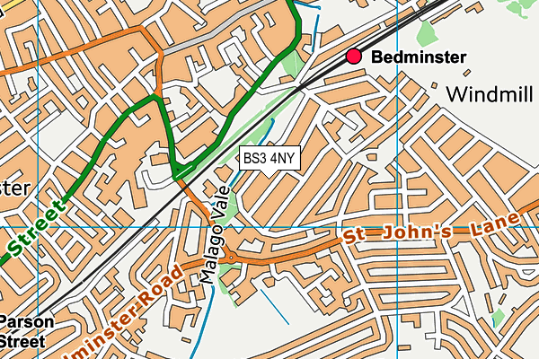 BS3 4NY map - OS VectorMap District (Ordnance Survey)