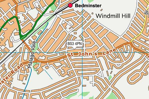 BS3 4PN map - OS VectorMap District (Ordnance Survey)