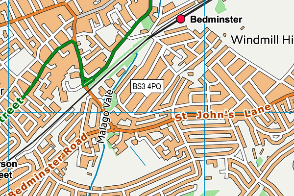 BS3 4PQ map - OS VectorMap District (Ordnance Survey)