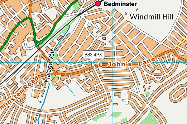 BS3 4PX map - OS VectorMap District (Ordnance Survey)