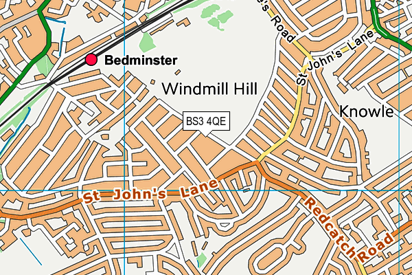 BS3 4QE map - OS VectorMap District (Ordnance Survey)