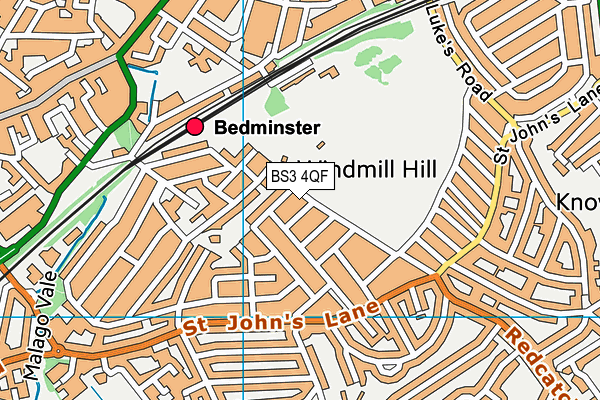 BS3 4QF map - OS VectorMap District (Ordnance Survey)