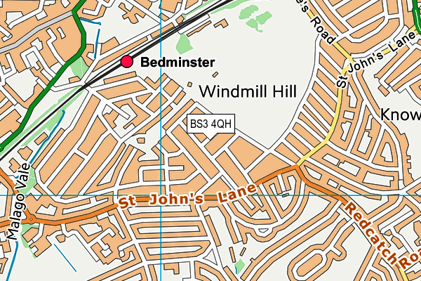 BS3 4QH map - OS VectorMap District (Ordnance Survey)