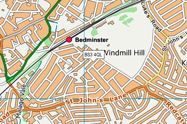 BS3 4QL map - OS VectorMap District (Ordnance Survey)