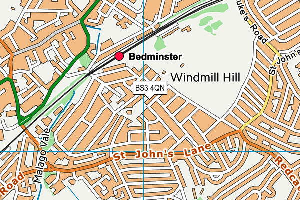 BS3 4QN map - OS VectorMap District (Ordnance Survey)