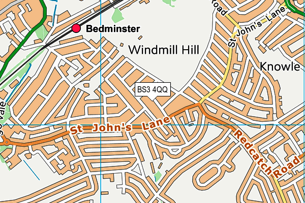 BS3 4QQ map - OS VectorMap District (Ordnance Survey)