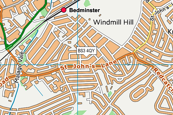 BS3 4QY map - OS VectorMap District (Ordnance Survey)