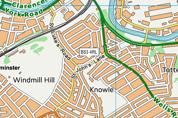 BS3 4RL map - OS VectorMap District (Ordnance Survey)