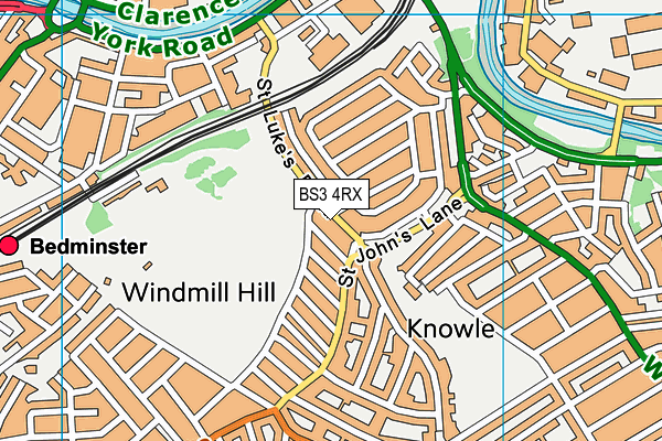 BS3 4RX map - OS VectorMap District (Ordnance Survey)