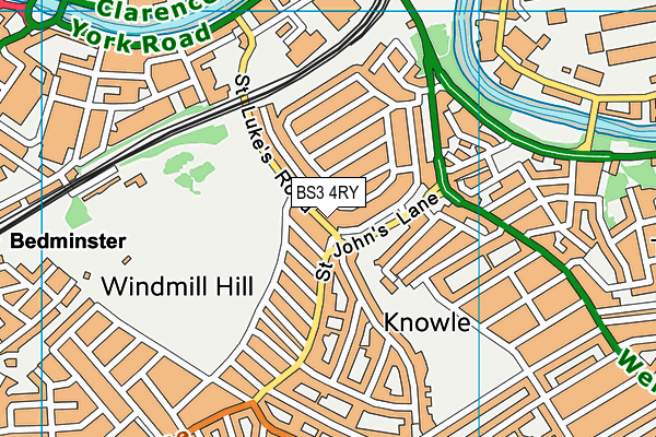 BS3 4RY map - OS VectorMap District (Ordnance Survey)