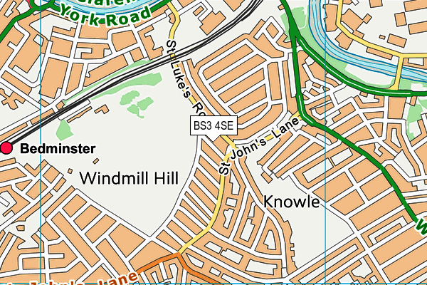 BS3 4SE map - OS VectorMap District (Ordnance Survey)