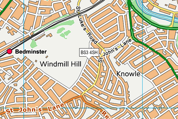 BS3 4SH map - OS VectorMap District (Ordnance Survey)