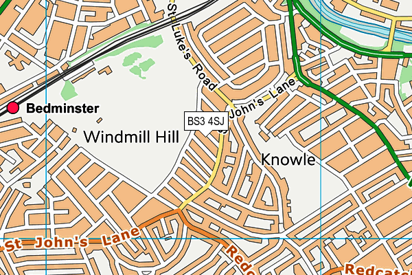 BS3 4SJ map - OS VectorMap District (Ordnance Survey)