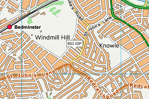 BS3 4SP map - OS VectorMap District (Ordnance Survey)