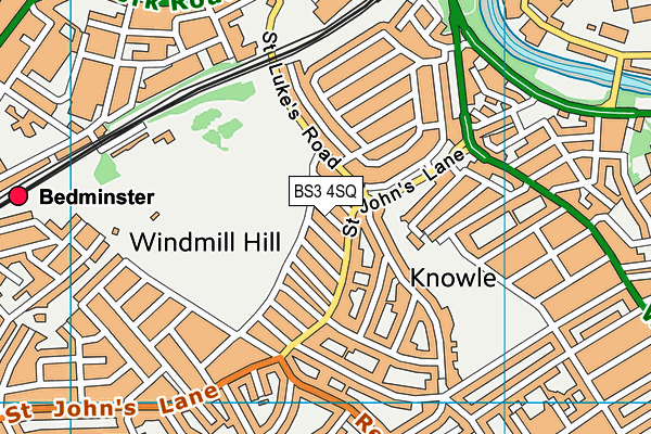 BS3 4SQ map - OS VectorMap District (Ordnance Survey)