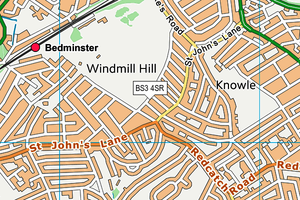 BS3 4SR map - OS VectorMap District (Ordnance Survey)