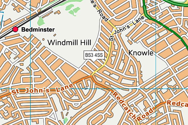 BS3 4SS map - OS VectorMap District (Ordnance Survey)