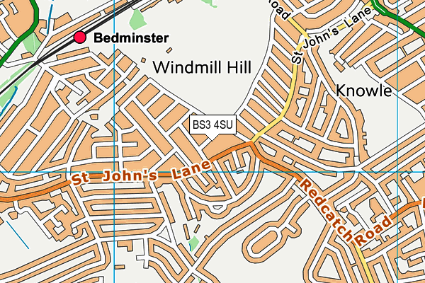 BS3 4SU map - OS VectorMap District (Ordnance Survey)