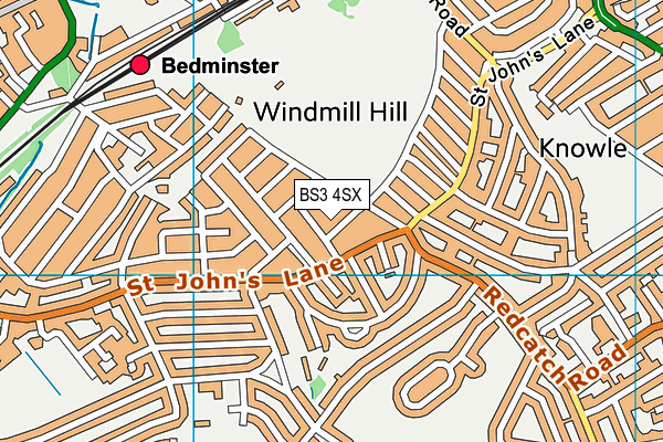 BS3 4SX map - OS VectorMap District (Ordnance Survey)