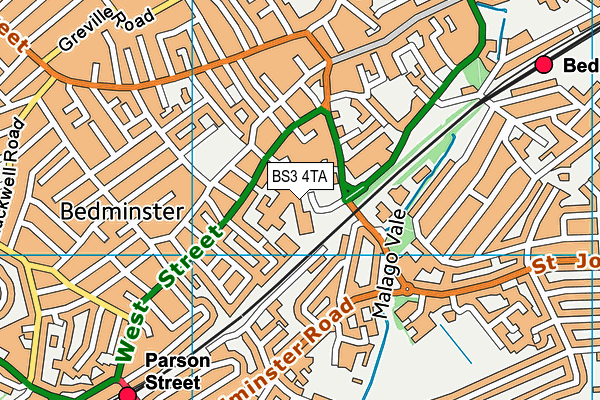 BS3 4TA map - OS VectorMap District (Ordnance Survey)