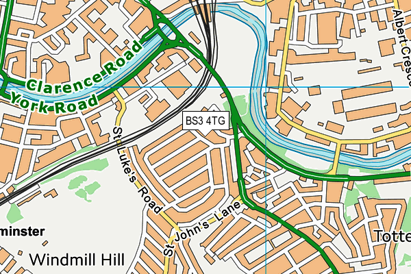 BS3 4TG map - OS VectorMap District (Ordnance Survey)