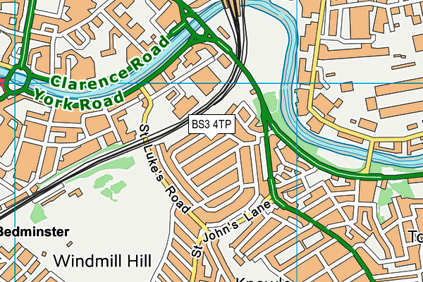 BS3 4TP map - OS VectorMap District (Ordnance Survey)