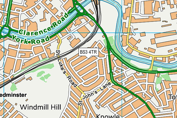 BS3 4TR map - OS VectorMap District (Ordnance Survey)