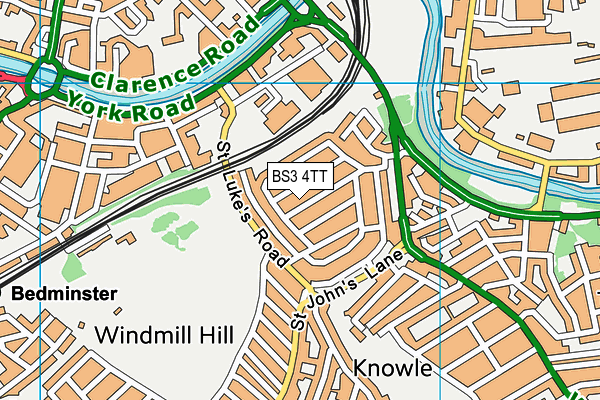 BS3 4TT map - OS VectorMap District (Ordnance Survey)