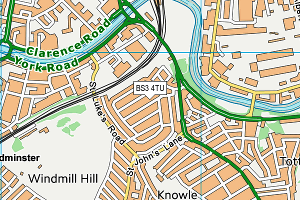 BS3 4TU map - OS VectorMap District (Ordnance Survey)