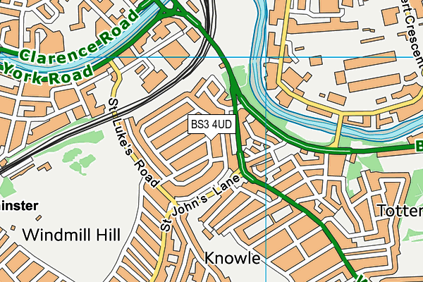 BS3 4UD map - OS VectorMap District (Ordnance Survey)