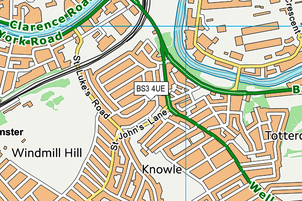 BS3 4UE map - OS VectorMap District (Ordnance Survey)