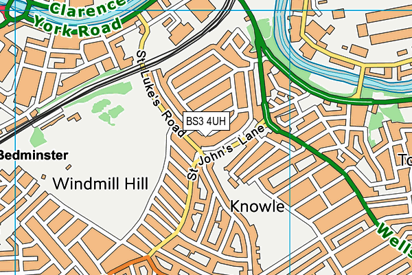 BS3 4UH map - OS VectorMap District (Ordnance Survey)