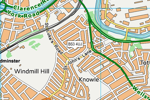 BS3 4UJ map - OS VectorMap District (Ordnance Survey)