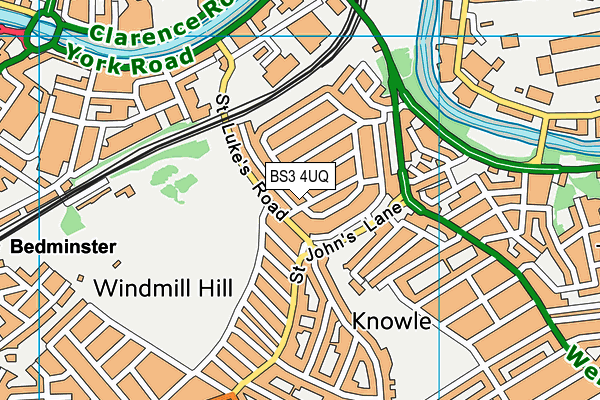 BS3 4UQ map - OS VectorMap District (Ordnance Survey)