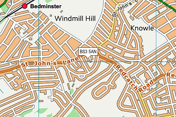 BS3 5AN map - OS VectorMap District (Ordnance Survey)