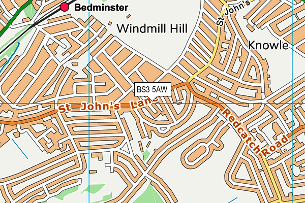 BS3 5AW map - OS VectorMap District (Ordnance Survey)