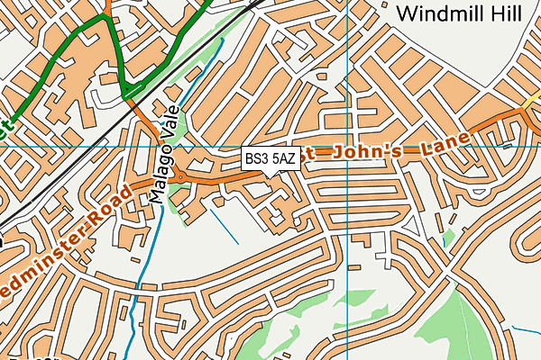 BS3 5AZ map - OS VectorMap District (Ordnance Survey)