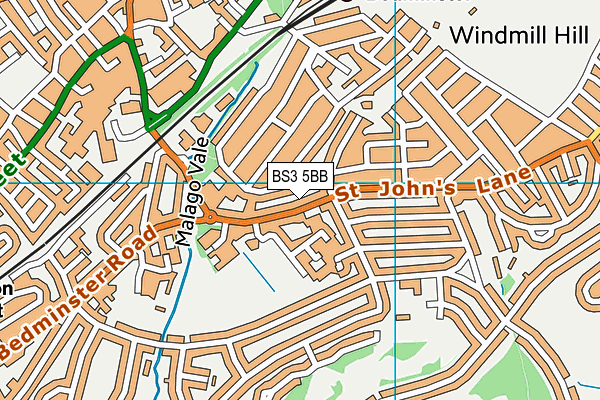 BS3 5BB map - OS VectorMap District (Ordnance Survey)
